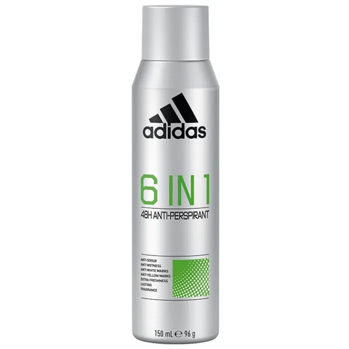 Hombre Adidas 6 in 1 Desodorante Spray