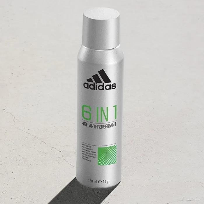 Hombre Adidas 6 in 1 Desodorante Spray