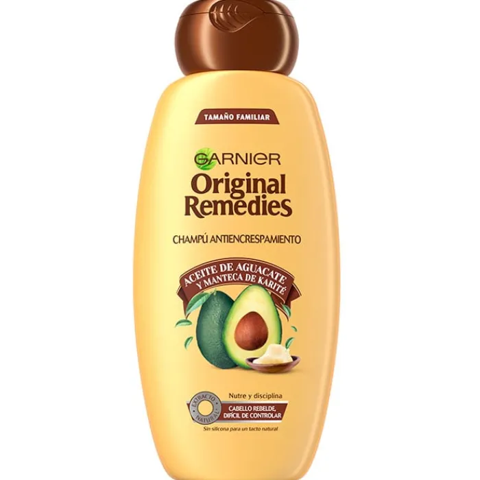 Original Remedies Aceite de Aguacate y Manteca de Karité Champú Antiencrespamiento