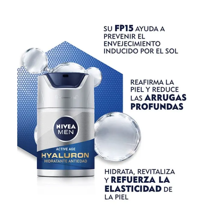 Hombre NIVEA MEN Active Age Hyaluron Hidratante Antiedad