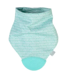 Saro Baby Bandana Reversible con Mordedor Menta