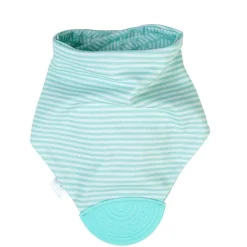 Saro Baby Bandana Reversible con Mordedor Menta