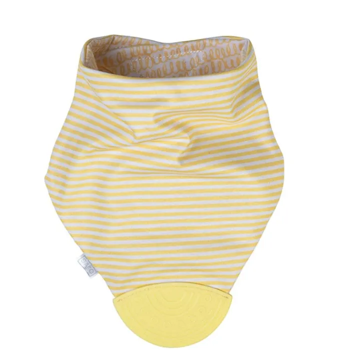 Saro Baby Bandana Reversible con Mordedor Amarillo