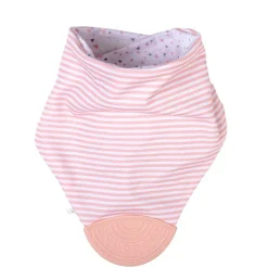 Saro Baby Bandana Reversible con Mordedor Rosa
