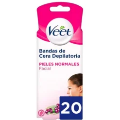 Veet Bandas Faciales de Cera Depilatoria Piel Normal
