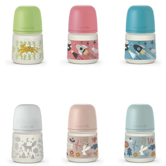 Suavinex Biberón Flujo Lento Prints Tetina Fisiológica SX Pro