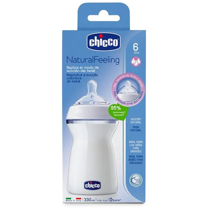 Chicco Biberón NaturalFeeling Blanco 6 Meses+