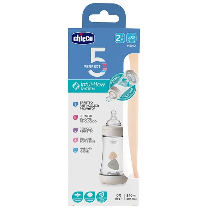 Chicco Biberón Perfect 5 Beige 2 Meses+