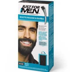 Hombre Just For Men Bigote y Barba Negro