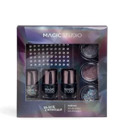 Magic Studio Black Crystals Nail Set
