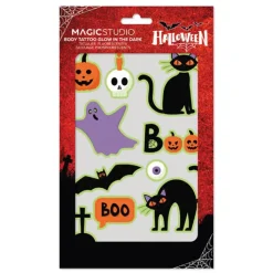 Magic Studio Body Tattoo Glow in The Dark Gato Halloween