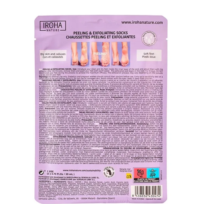Iroha Nature Calcetines Peeling y Exfoliantes