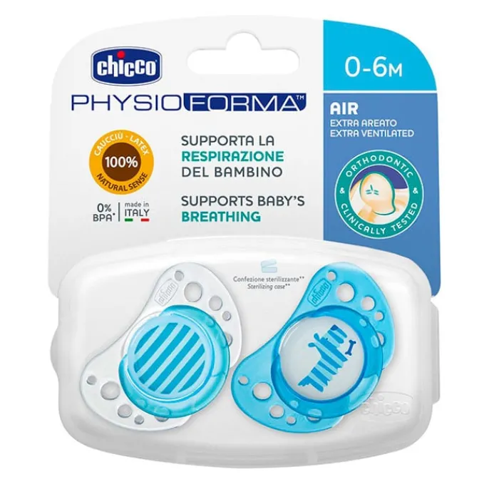 Chicco Chupete Physio Air Látex Azul 0-6 Meses