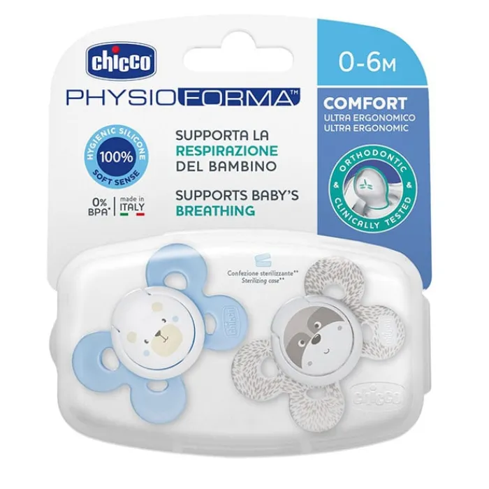 Chicco Chupete Physio Comfort Silicona Azul 0-6 Meses
