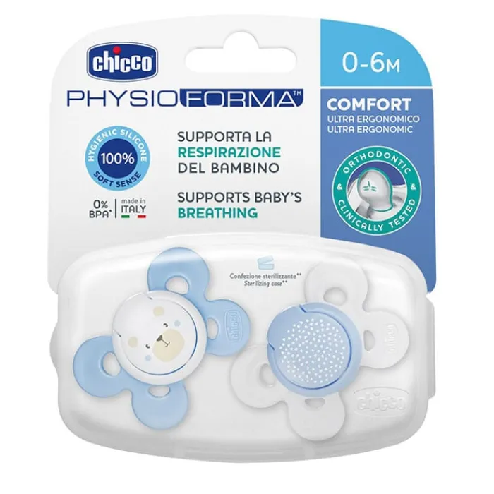 Chicco Chupete Physio Comfort Silicona Azul 0-6 Meses