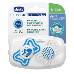 Chicco Chupete Physio Light Silicona Azul 6-16 Meses
