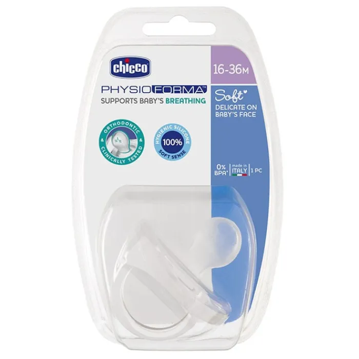 Chicco Chupete Physio Soft Transparente 16-36 Meses