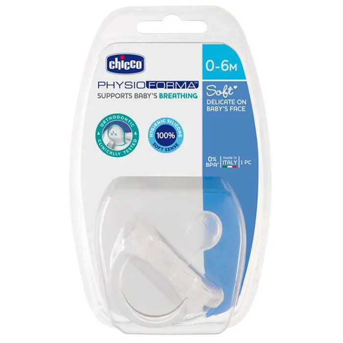Chicco Chupete Physio Soft Transparente 0-6 Meses