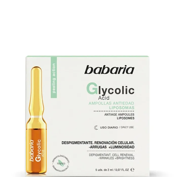 Babaria Ácido Glicólico Ampollas Antiedad
