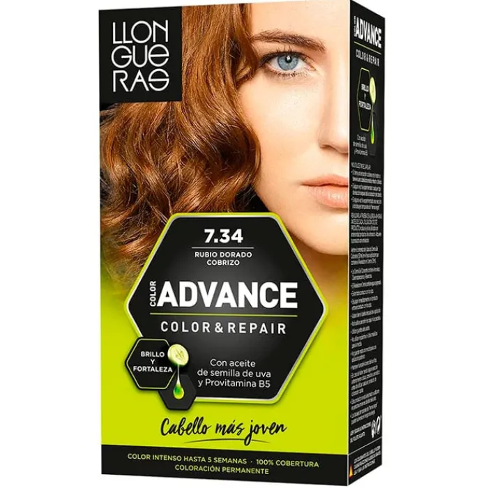 Llongueras Color Advance Nº 7.34 Rubio Dorado Cobrizo