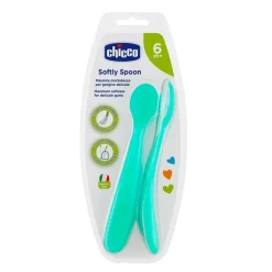 Chicco Cuchara de Silicona Blanda Turquesa 6 Meses+