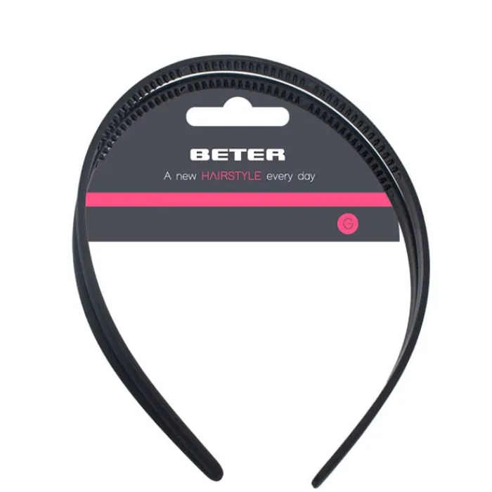 Beter Diadema Doble Negra Trendy Classics