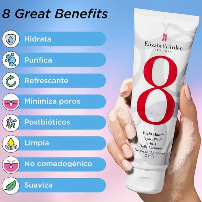 ELIZABETH ARDEN Eight Hour Hydraplay 2 en 1 Daily Cleanser