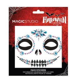 Magic Studio Face Gemas Calavera Azul Halloween