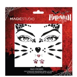 Magic Studio Face Stickers Brillantes Gato Halloween