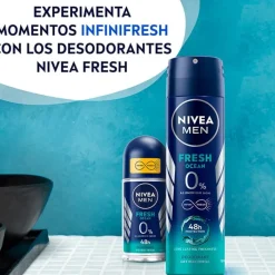 Hombre NIVEA MEN Fresh Ocean Spray Desodorante sin Aluminio
