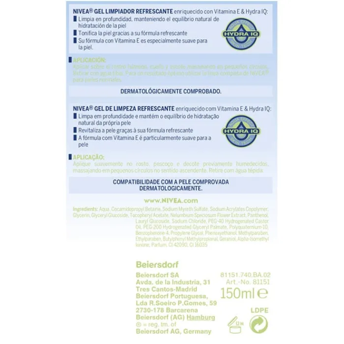 NIVEA Gel Limpiador Refrescante