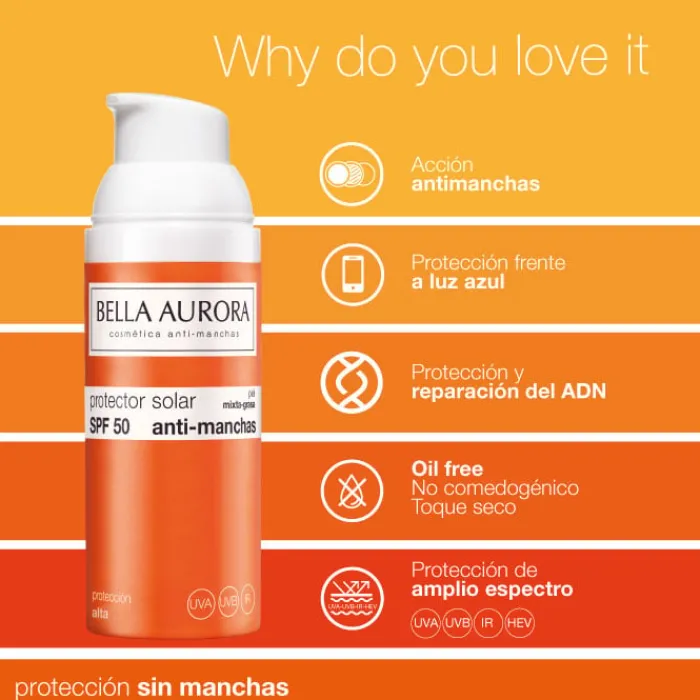 Bella Aurora Gel Solar Anti-Manchas SPF50