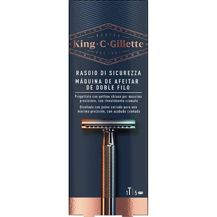Hombre Gillette KING C. Maquinilla Doble Filo