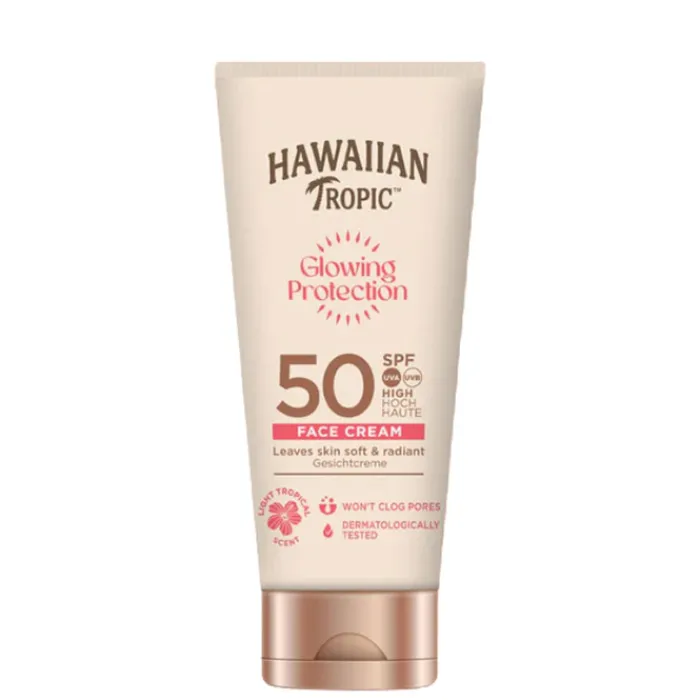 Hawaiian Tropic Loción Facial Glowing Protection SPF50