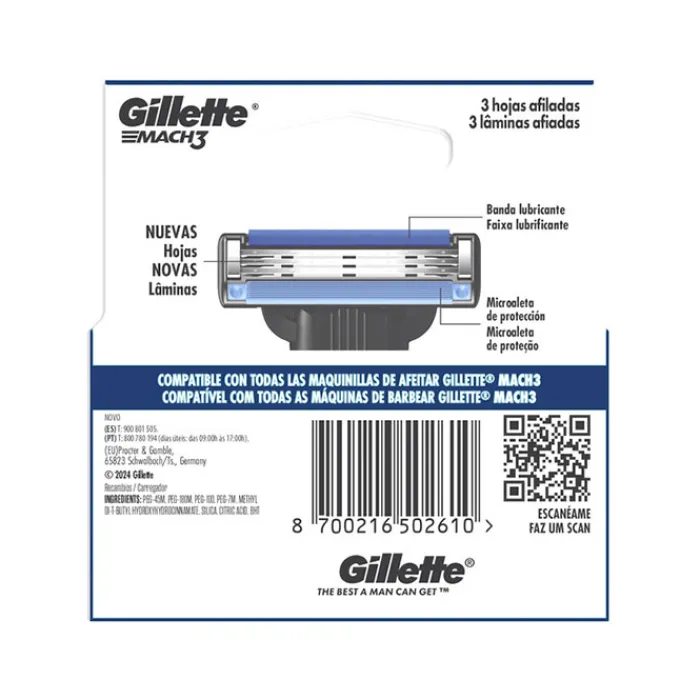 Hombre Gillette MACH3 Recambios