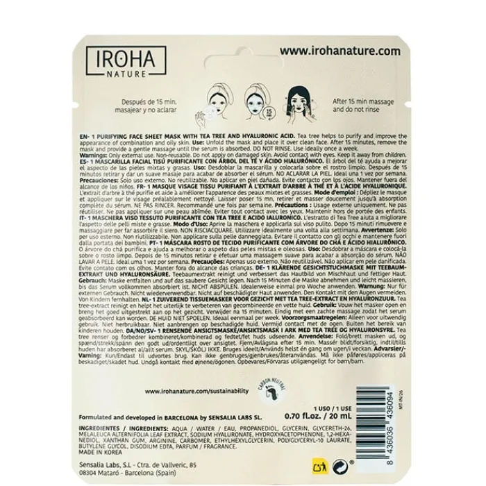 Iroha Nature Mascarilla Purificante con Árbol del Té