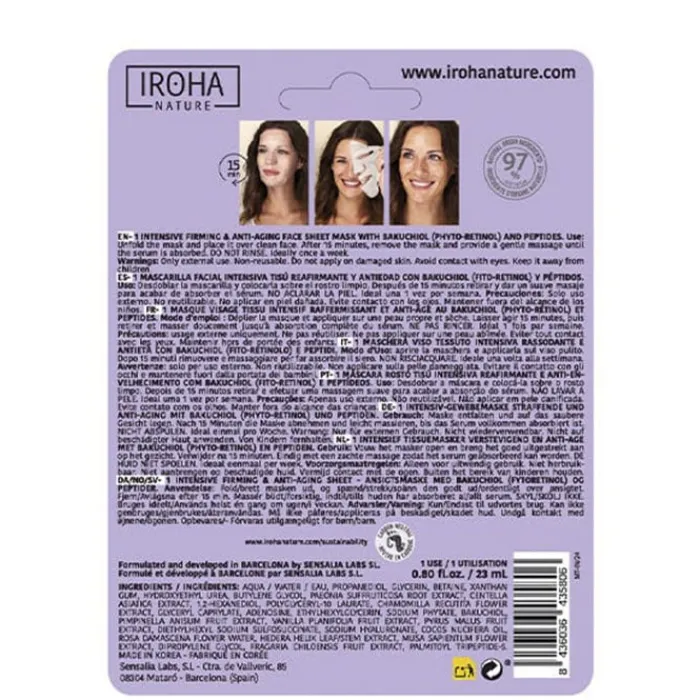 Iroha Nature Mascarilla Reafirmante y Antiedad con Bakuchiol