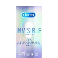 Durex Preservativos Invisible Extra Lubricado
