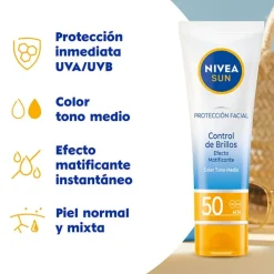 NIVEA Protección Facial Control de Brillos Color SPF50