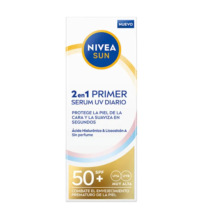 NIVEA Protector facial 2en1 Primer Serum UV SPF50+