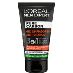 Hombre L'Oréal Men Expert Pure Carbon Gel Limpiador Día Anti-Granos