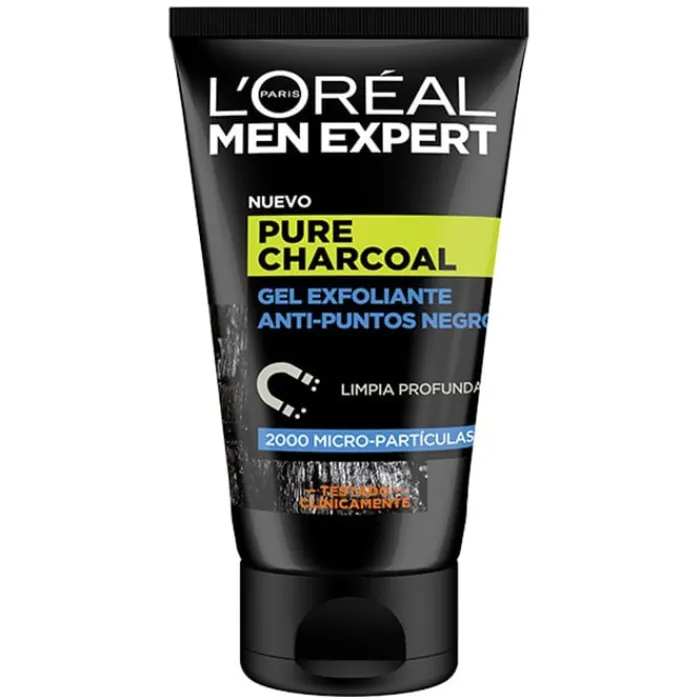 Hombre L'Oréal Men Expert Pure Power Charcoal Gel Exfoliante Anti-Puntos Negros