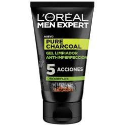 Hombre L'Oréal Men Expert Pure Power Charcoal Gel Limpiador Anti-Imperfecciones