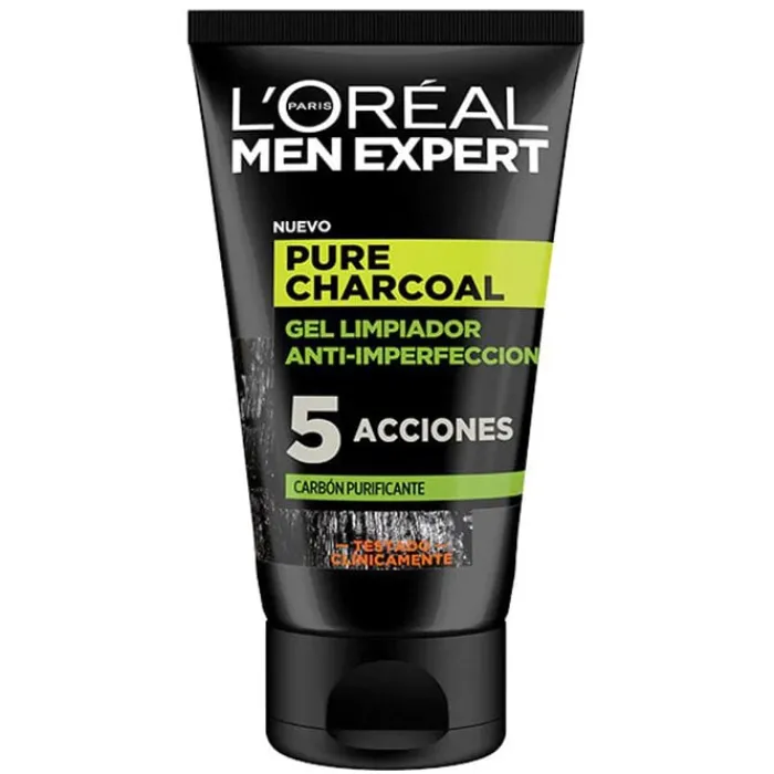 Hombre L'Oréal Men Expert Pure Power Charcoal Gel Limpiador Anti-Imperfecciones
