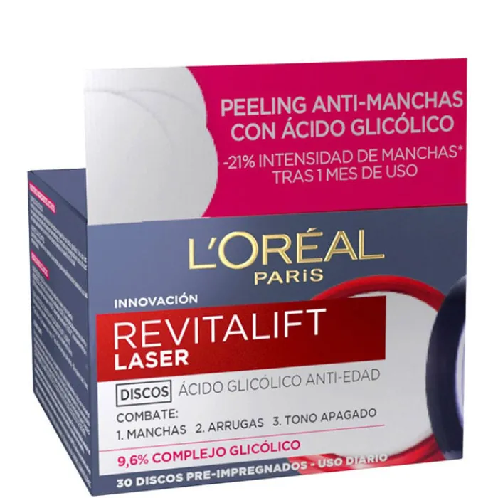 L'Oréal Revitalift Laser Discos Ácido Glicólico Anti-Edad
