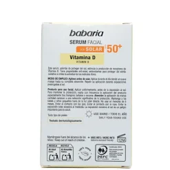 Babaria Serum Solar Facial Vitamin D SPF50+