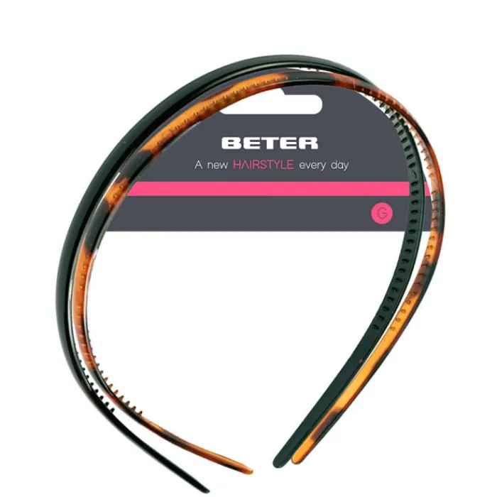 Beter Set Diademas Concha y Negro Trendy Classics