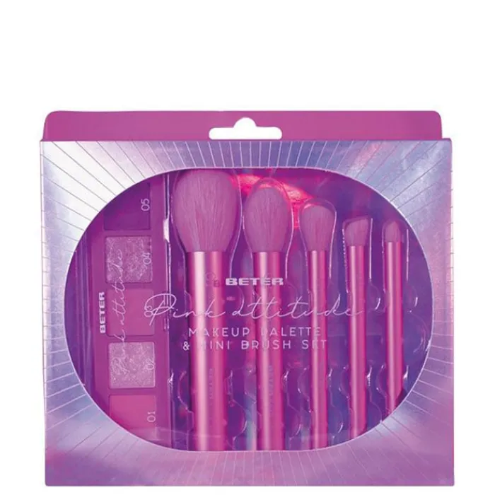 Beter Set Paleta Maquillaje y Brochas Pink Attitude Collection