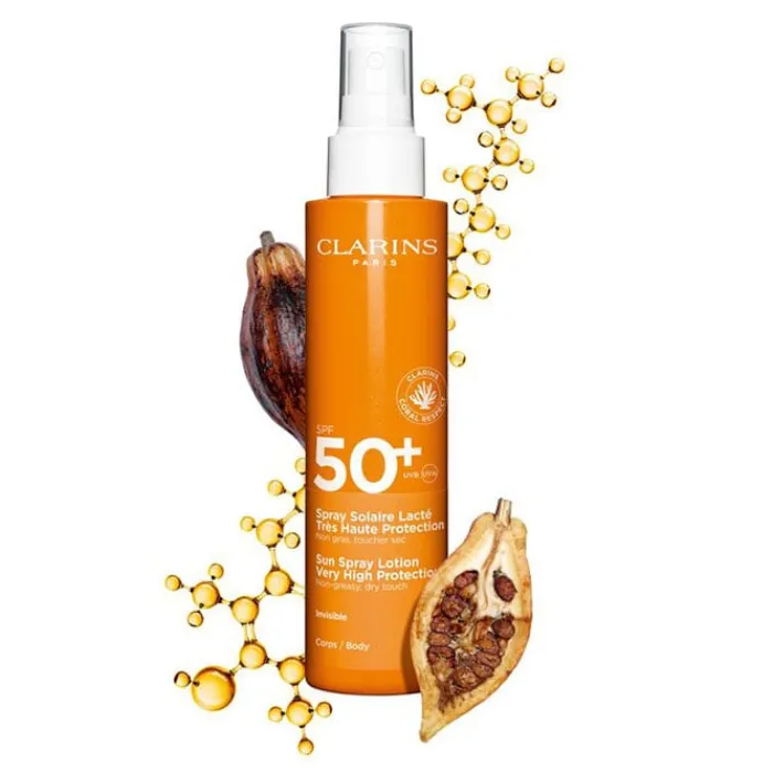 CLARINS Spray Solar Lácteo Muy Alta Protección SPF50+