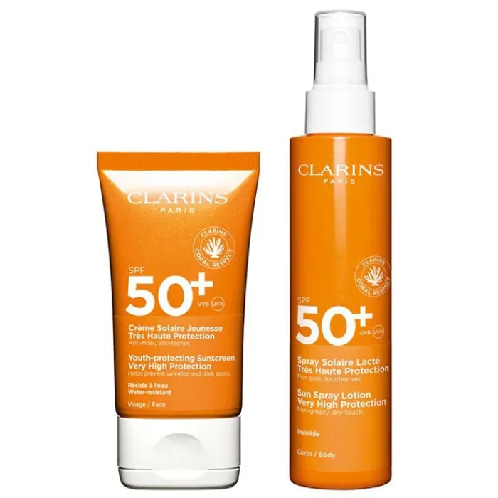 CLARINS Spray Solar Lácteo Muy Alta Protección SPF50+